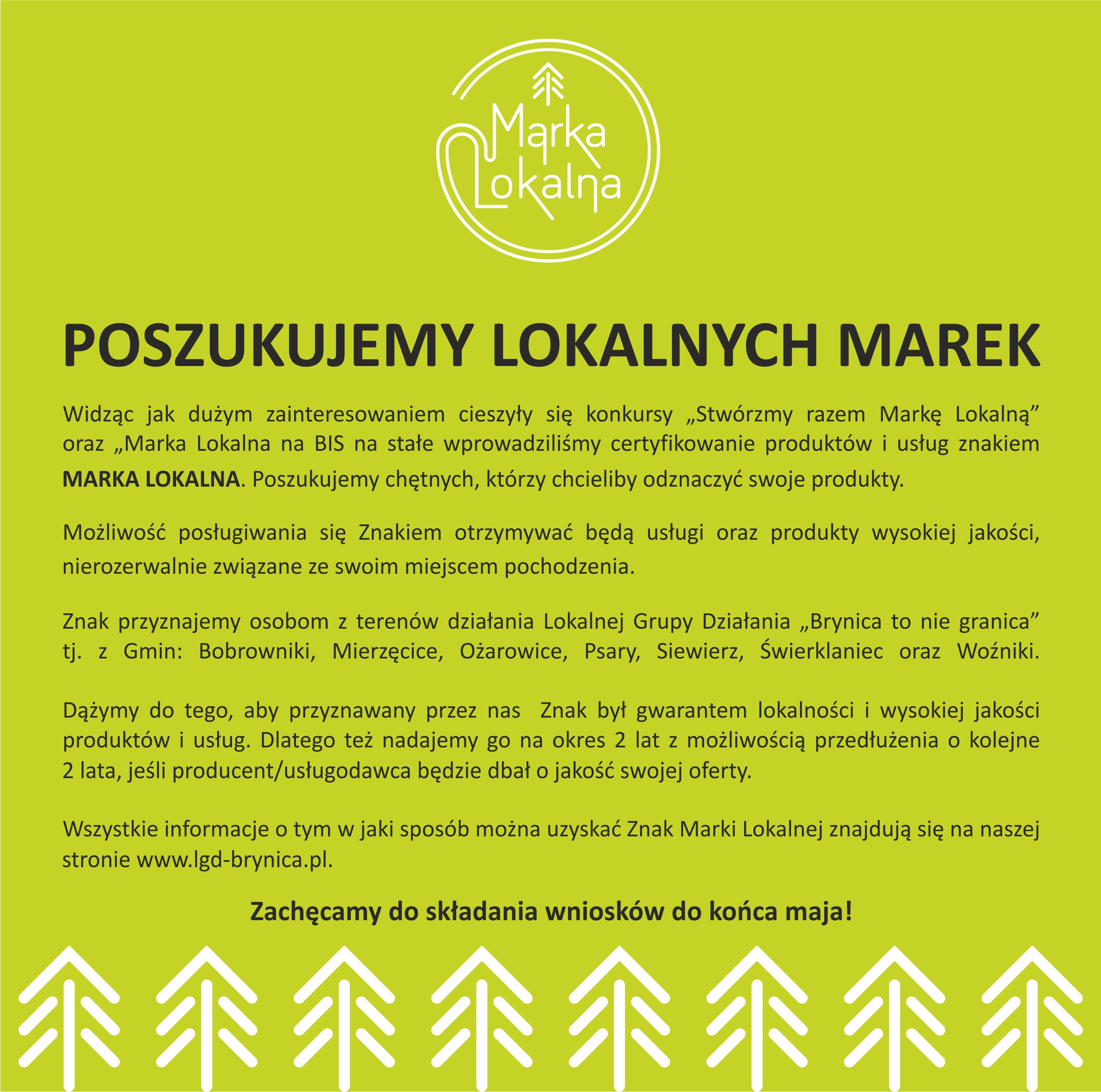 Plakat promujący poszukiwania "Marki Lokalnej"