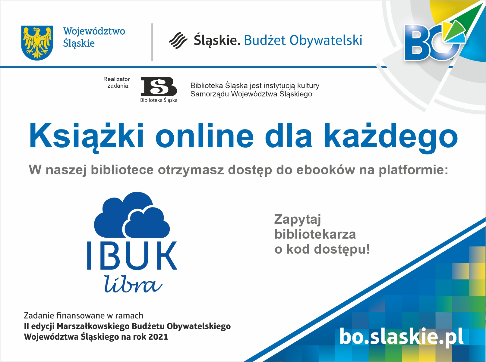 Grafika zachęcająca do logowania się na platformie iBUK