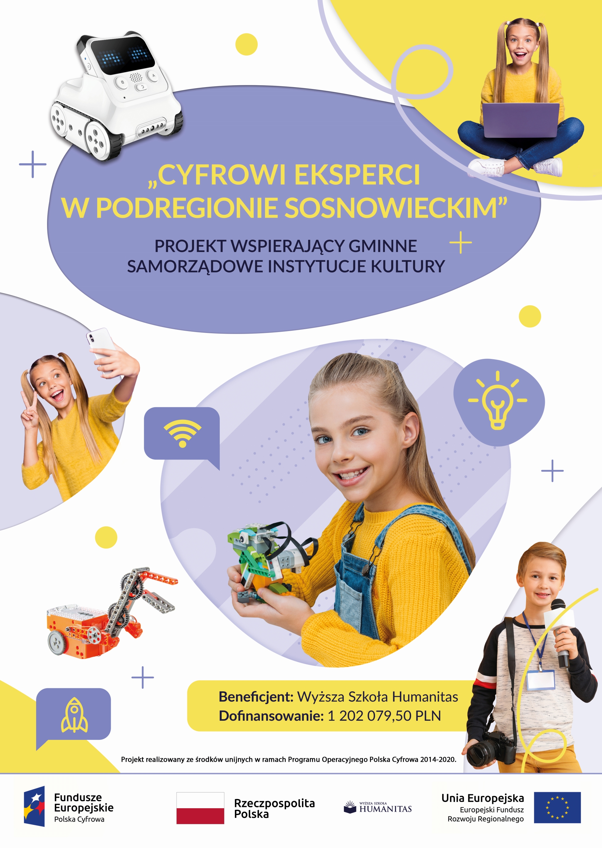 Plakat promujący udział w programie Cyfrowi eksperci w podregionie śląskim