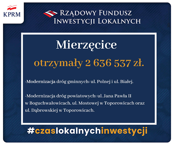 Grafika przedstawiająca sumę dotacji oraz sposób jej wykorzystania przez Gminę Mierzęcice