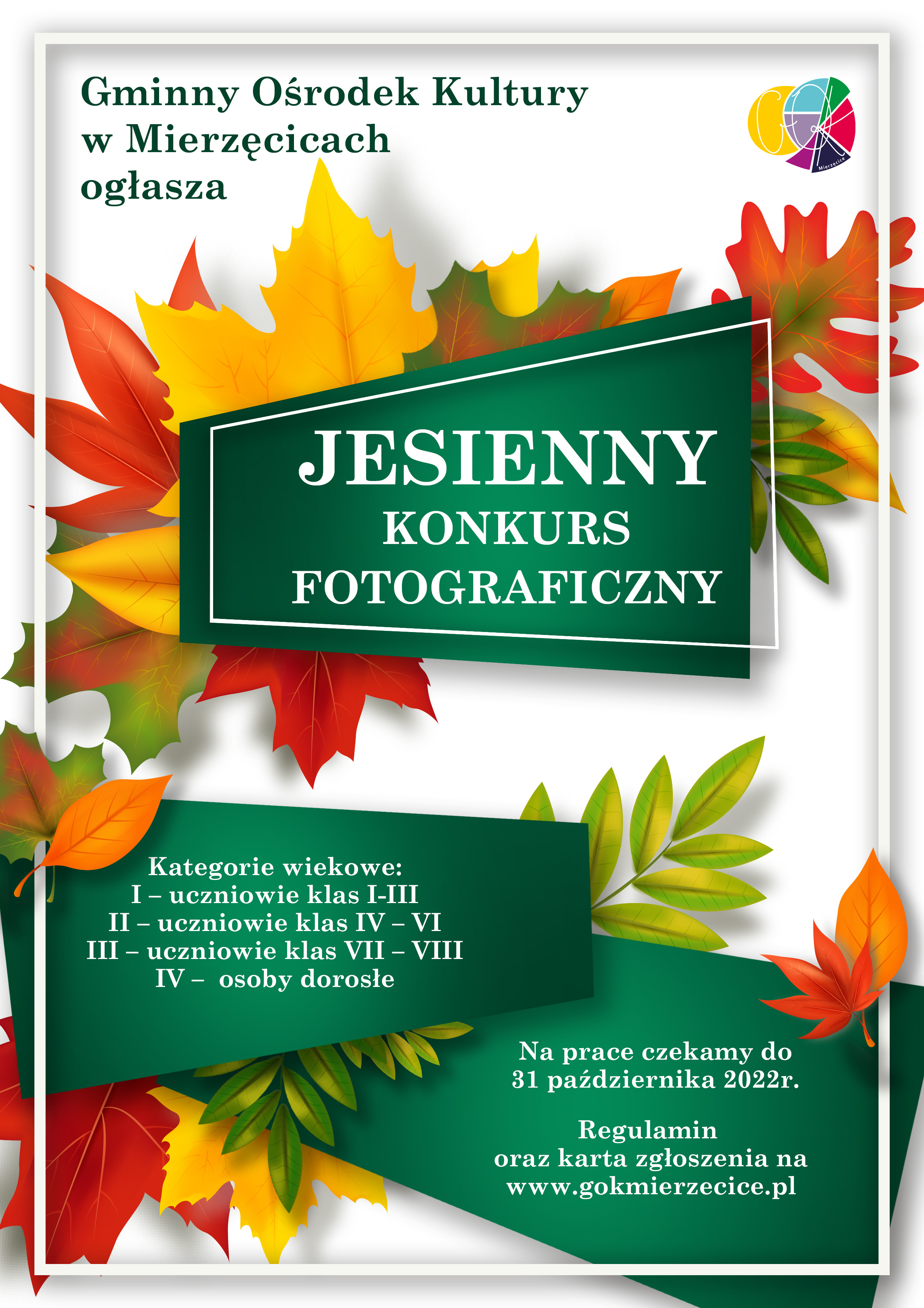 Plakat informacyjny Jesiennego Konkursu Plastycznego