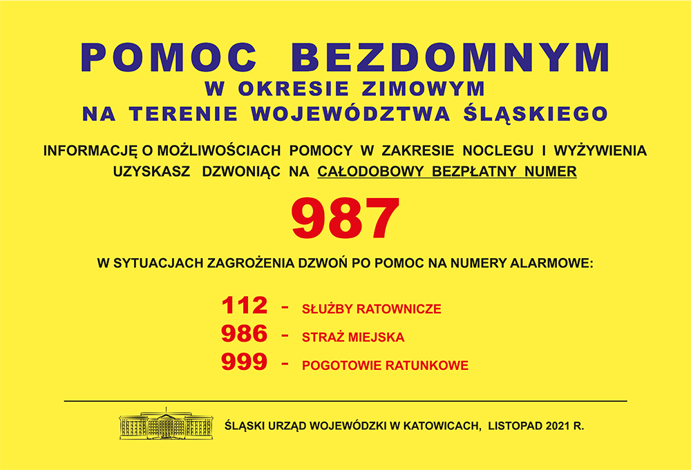 Poziomy baner promujący pomoc bezdomnym
