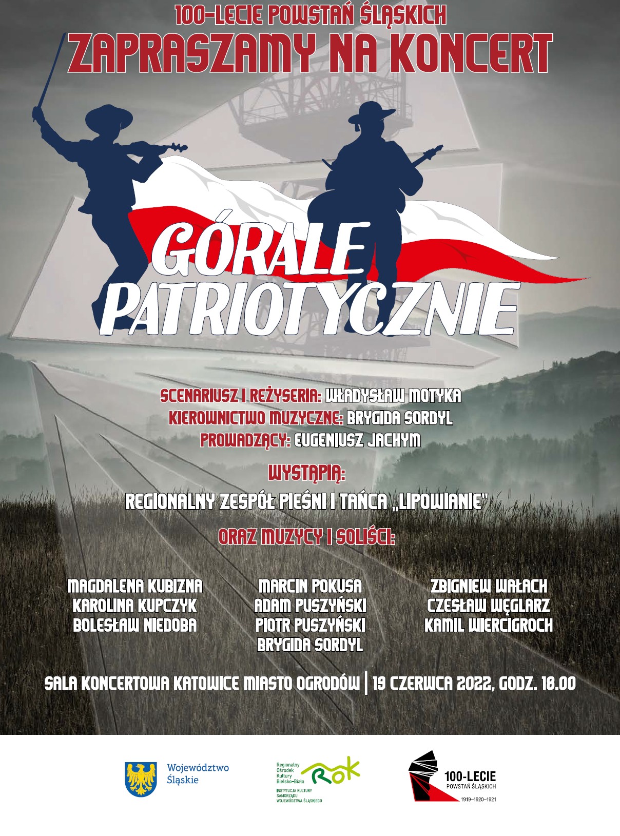 Plakat promujący udział w koncercie