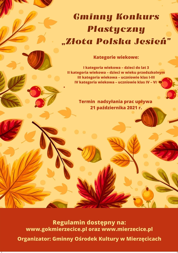 Plakat promujący udział z konkursie Złota Polska Jesień