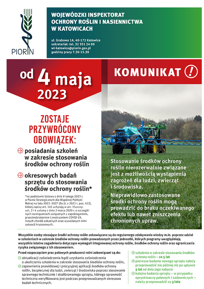 Plakat informacyjny