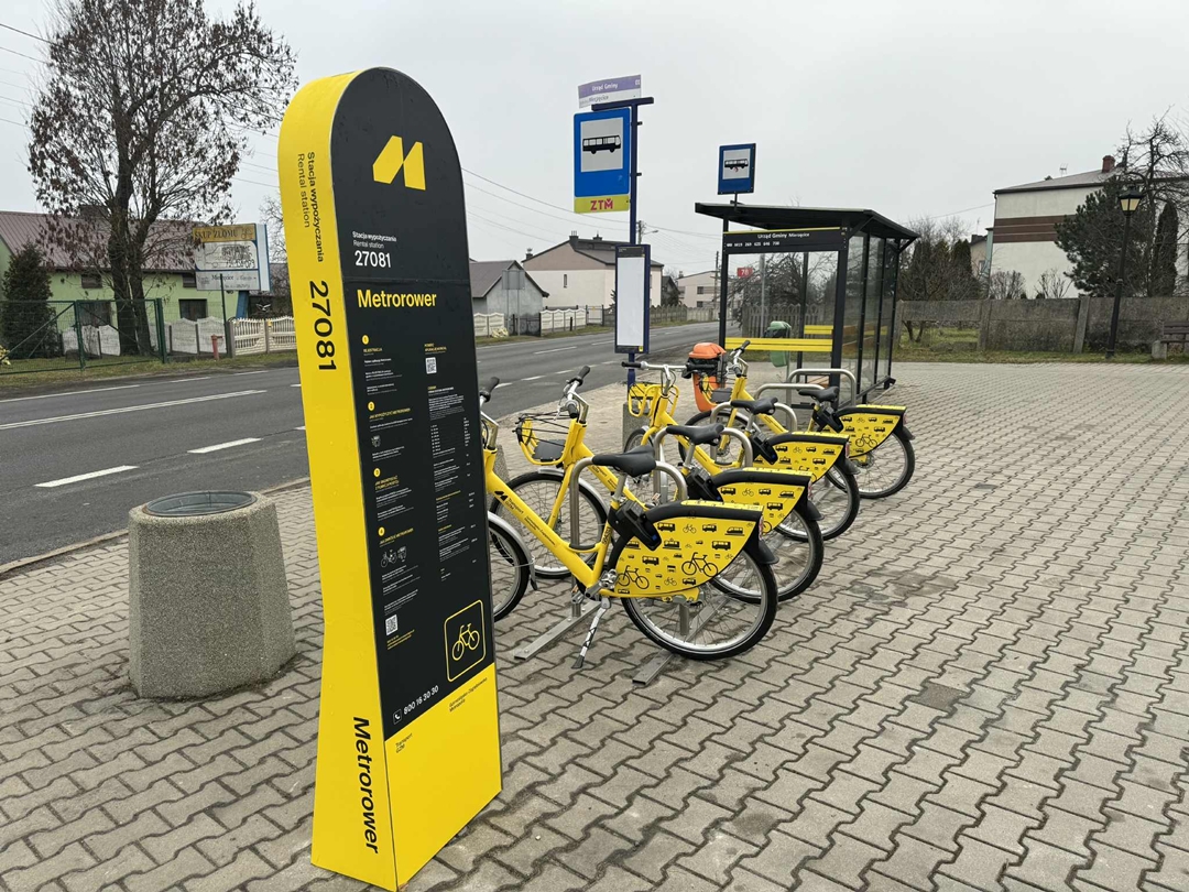 Zdjęcie przedstawia metrorowery