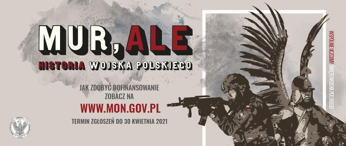 Baner "Mur, ale historia Wojska Polskiego"