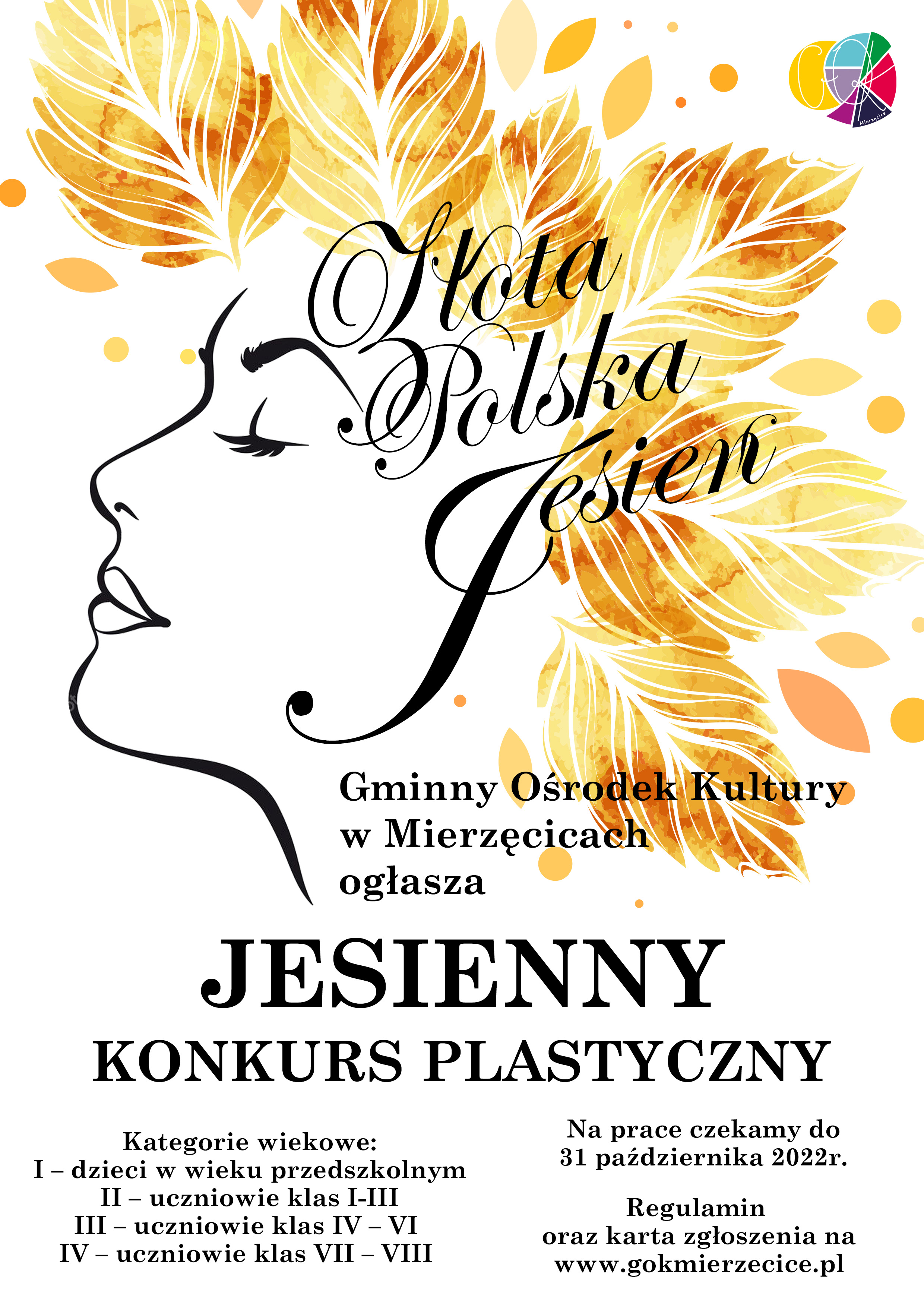 Plakat informacyjny Jesiennego Konkursu Plastycznego