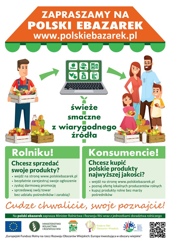 Plakat promujący kampanię informacyjną pod nazwą "Cudze chwalicie, swoje poznajcie"