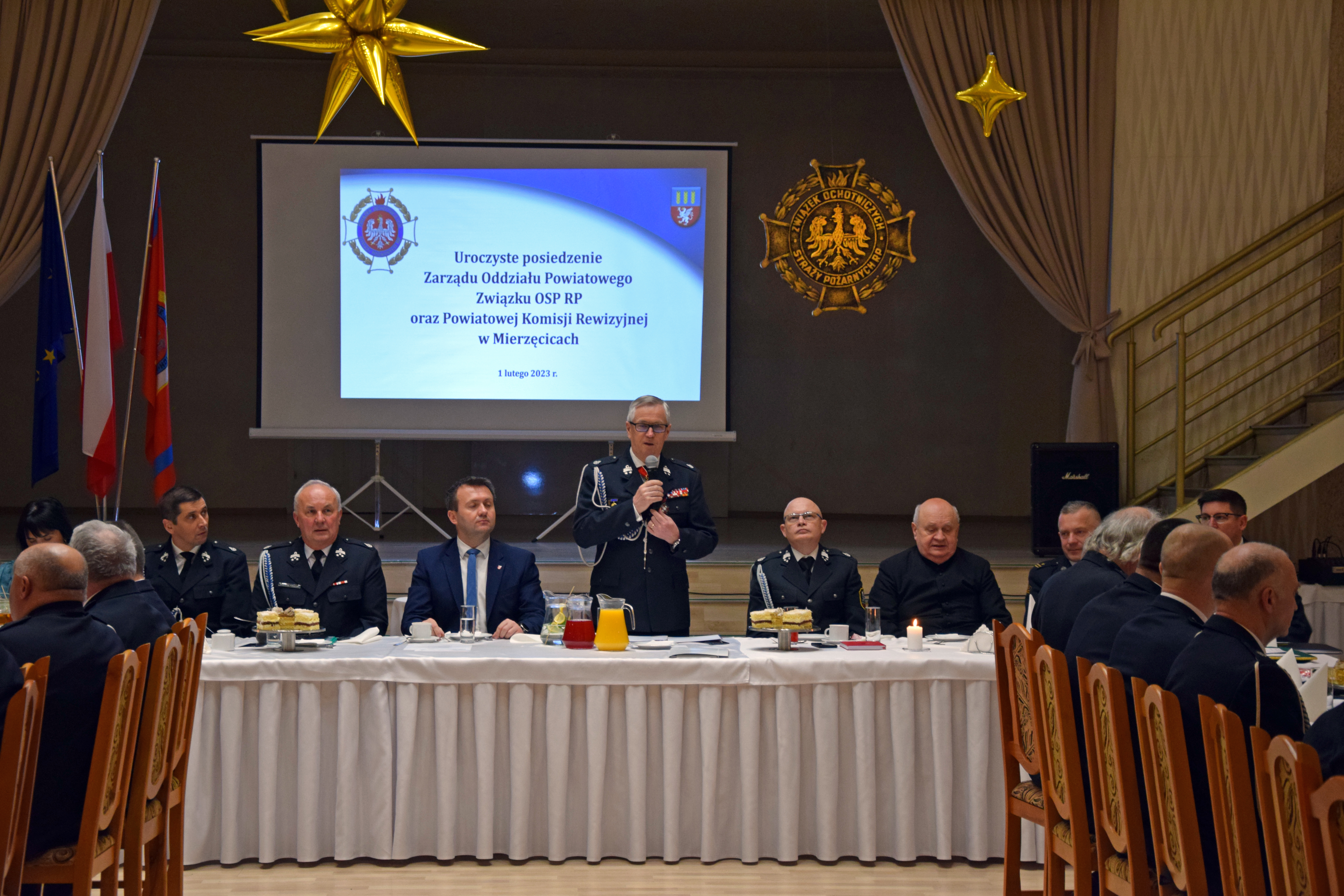 Zdjęcie przedstawiające fragment przemówienia zarządu