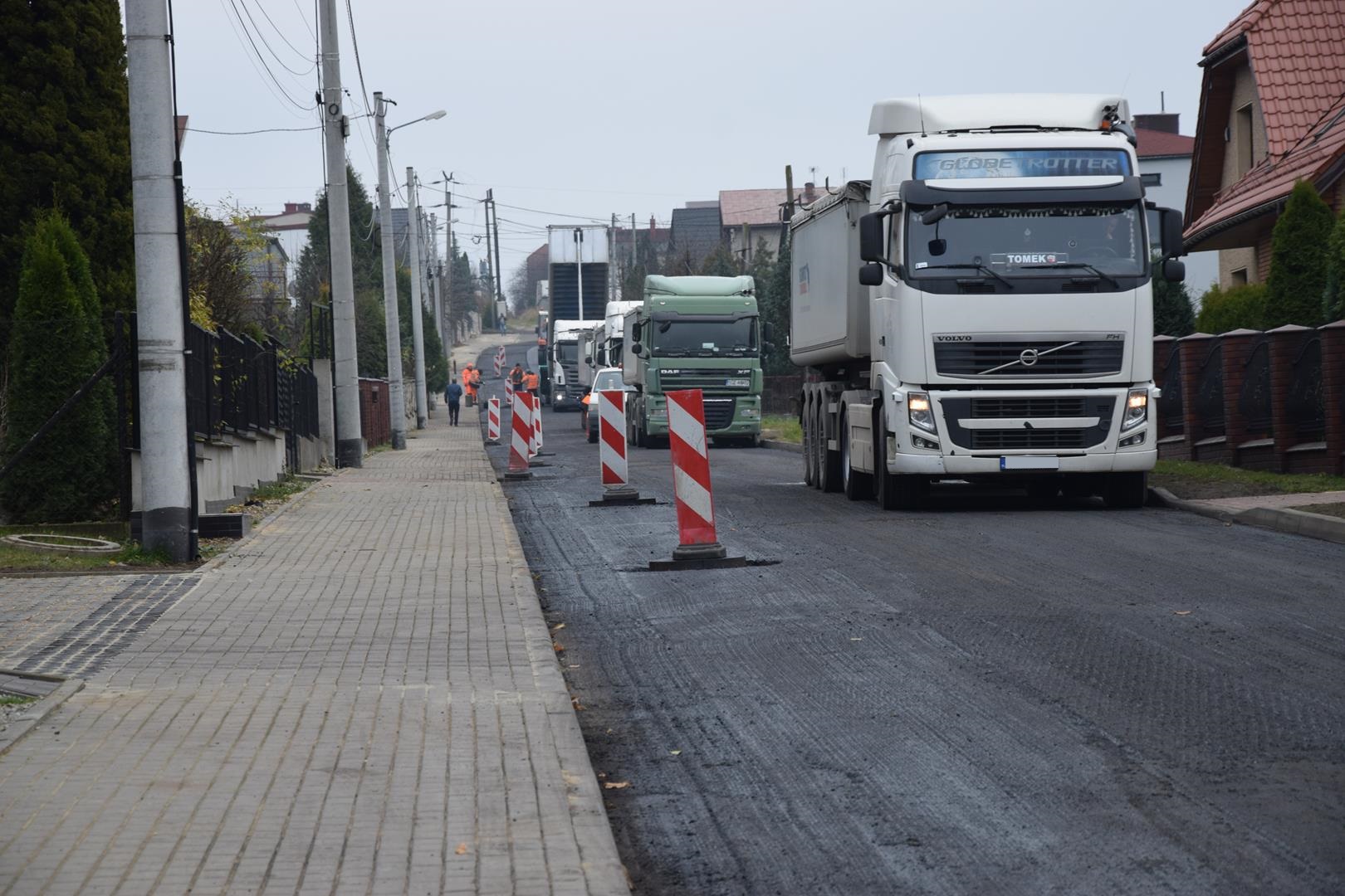Zdjęcie przedstawiające prace remontowe na ulicy Bankowej