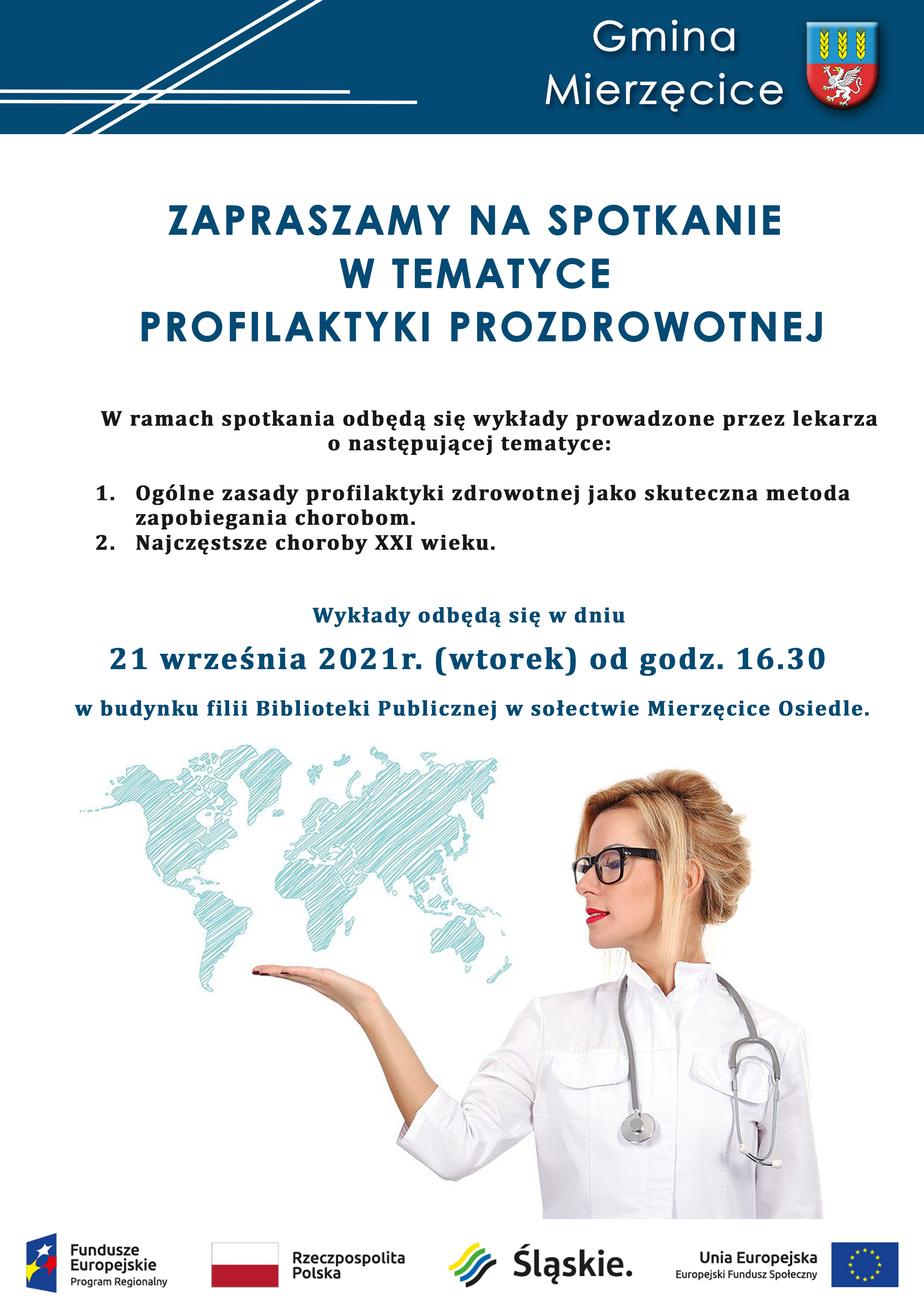 Plakat promujący wydarzenie profilaktyczne