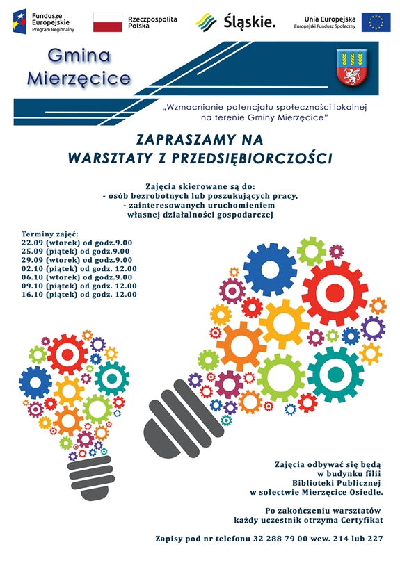 Plakat promujcy warsztaty szkoleniowe