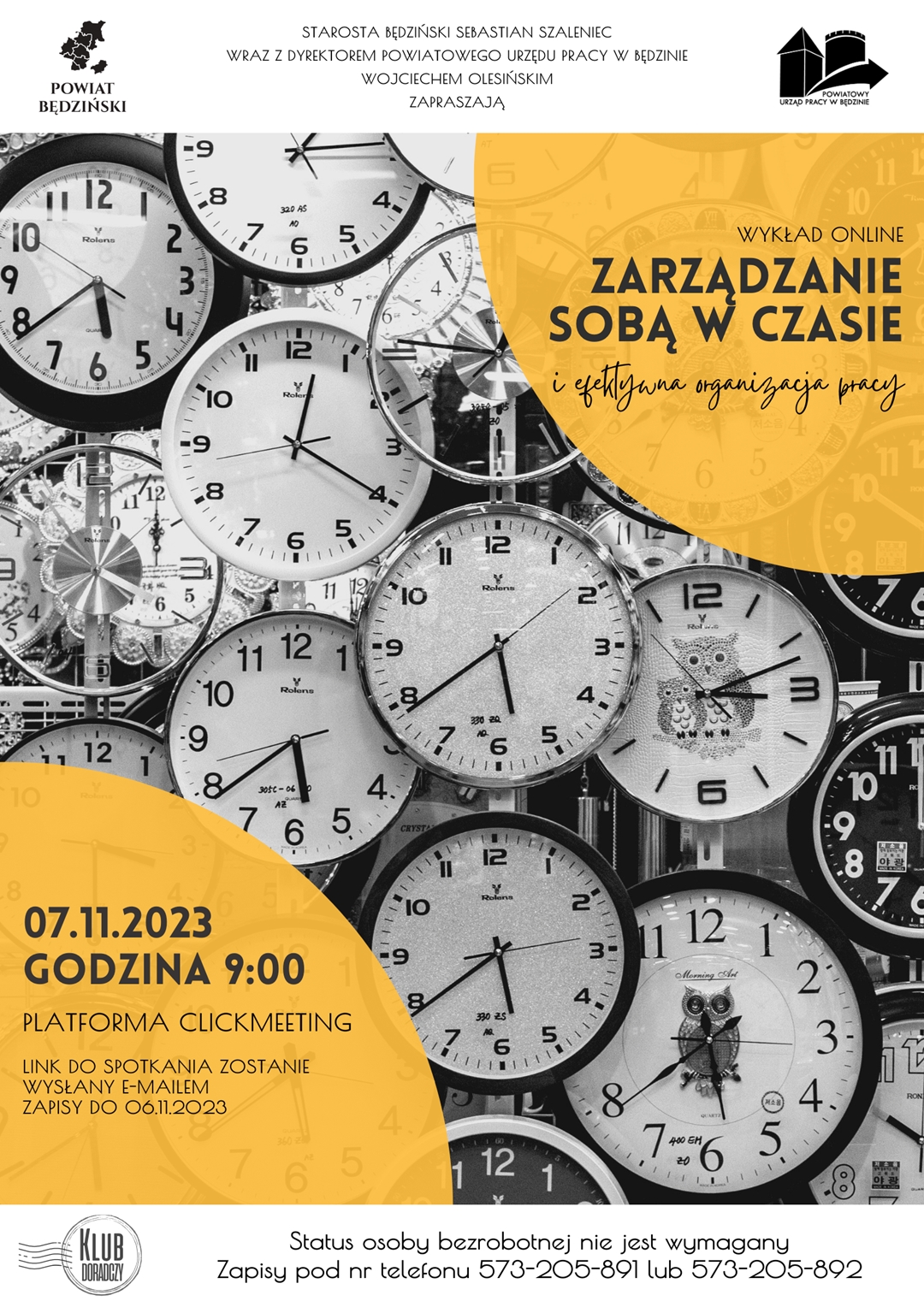 Plakat informacyjny dotyczący wykładu
