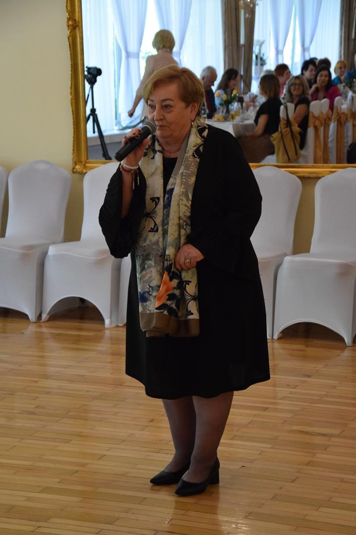 Zdjęcie przedstawia fragment przemowy Pani Alferdy Perczak