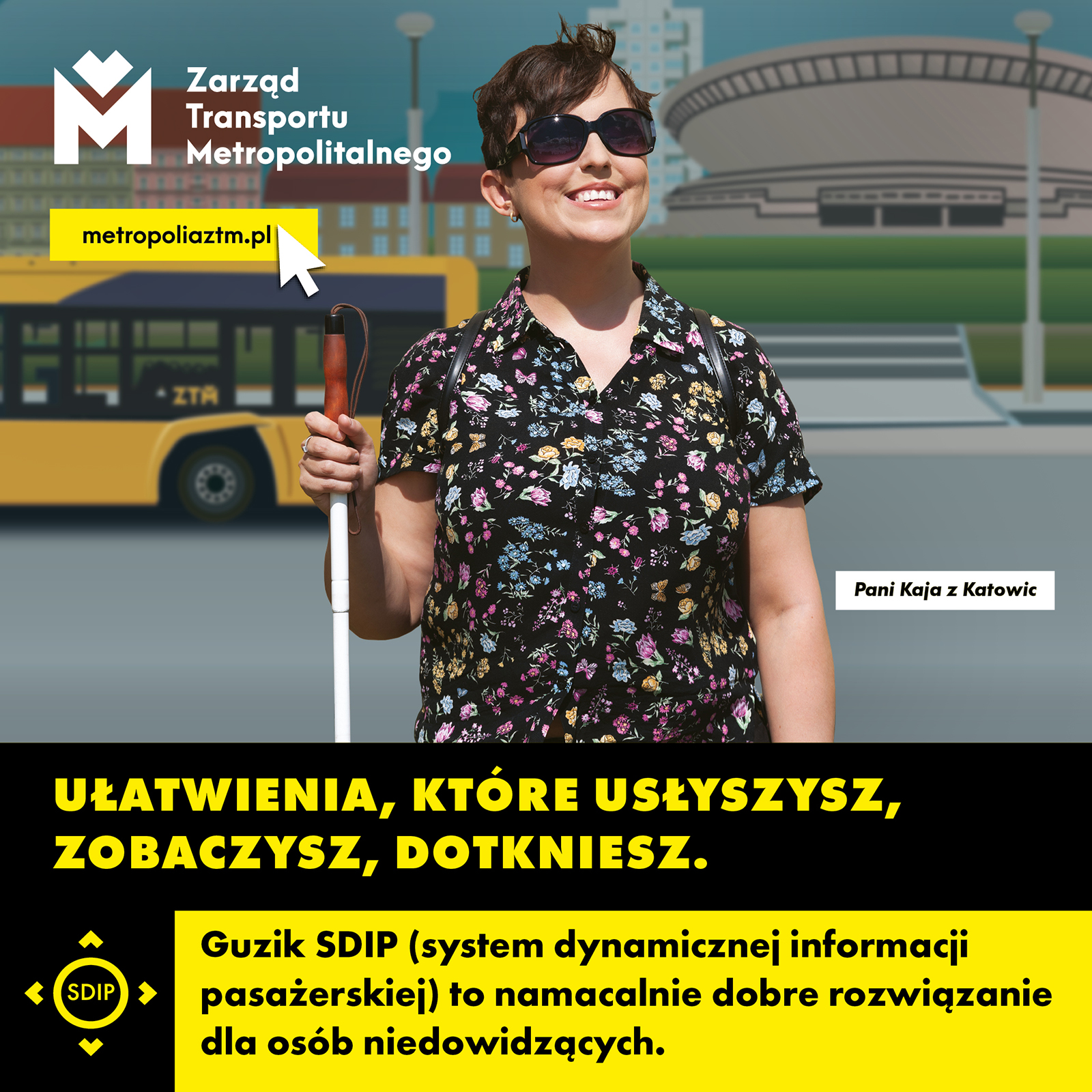 Plakat informacyjny kampanii ZTM