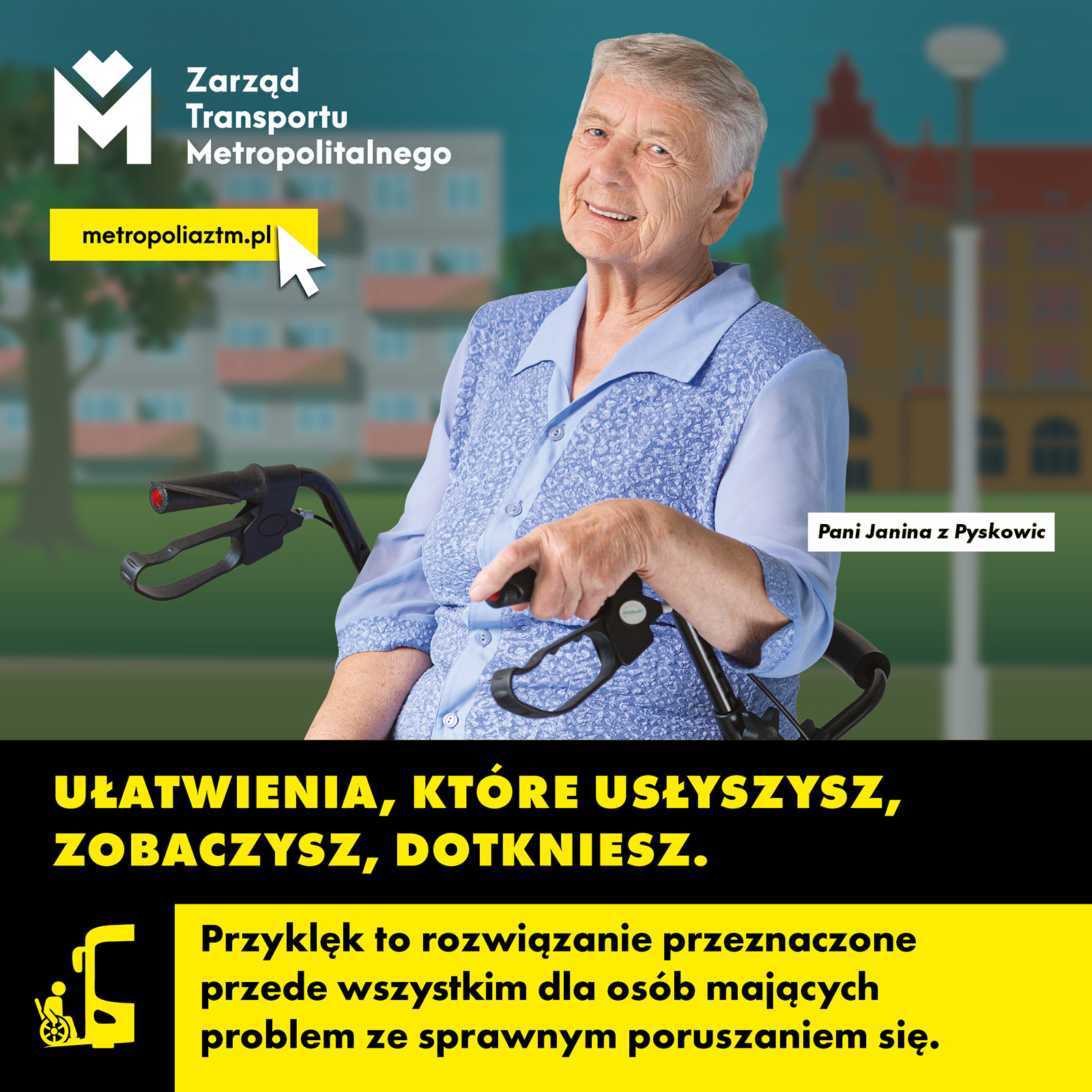 Plakat informacyjny kampanii ZTM