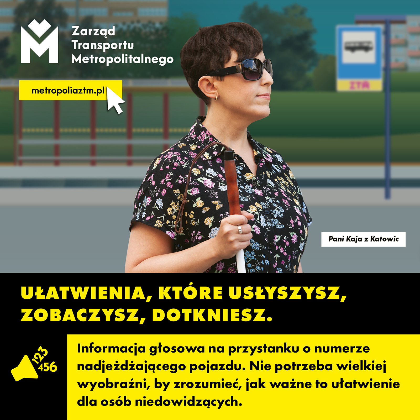 Plakat informacyjny kampanii ZTM