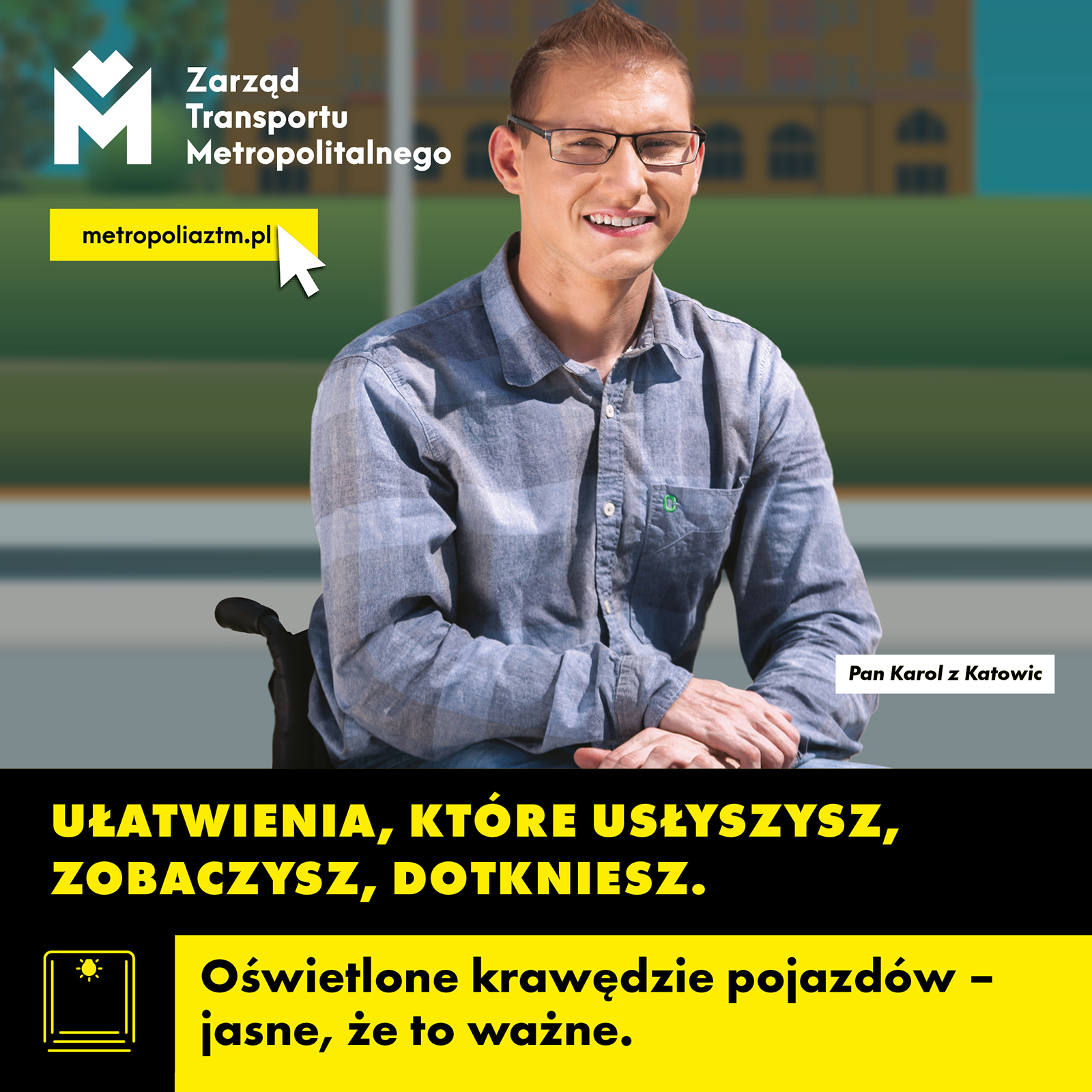 Plakat informacyjny kampanii ZTM