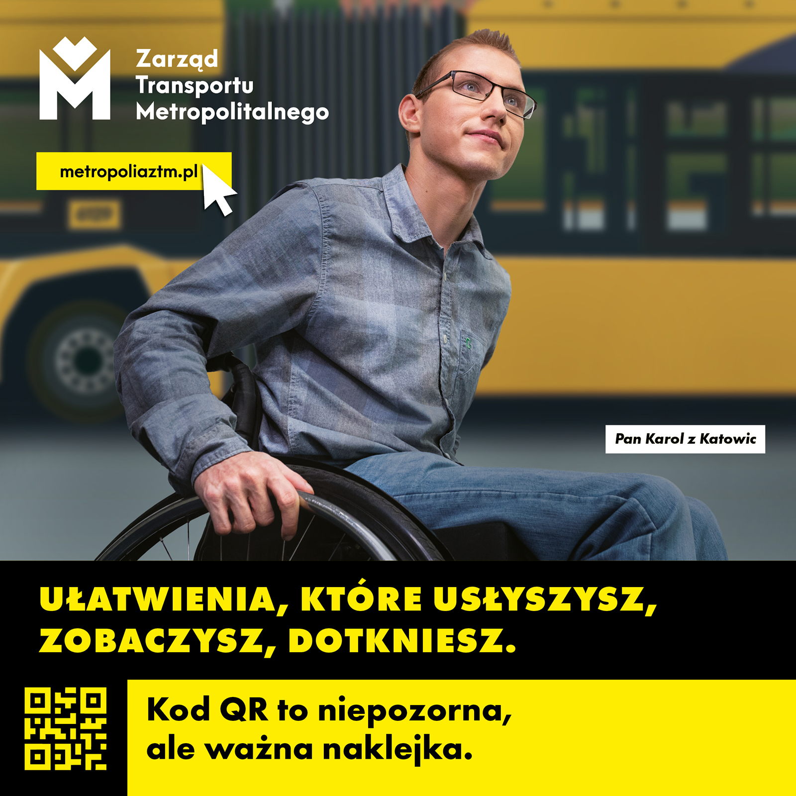 Plakat informacyjny kampanii ZTM