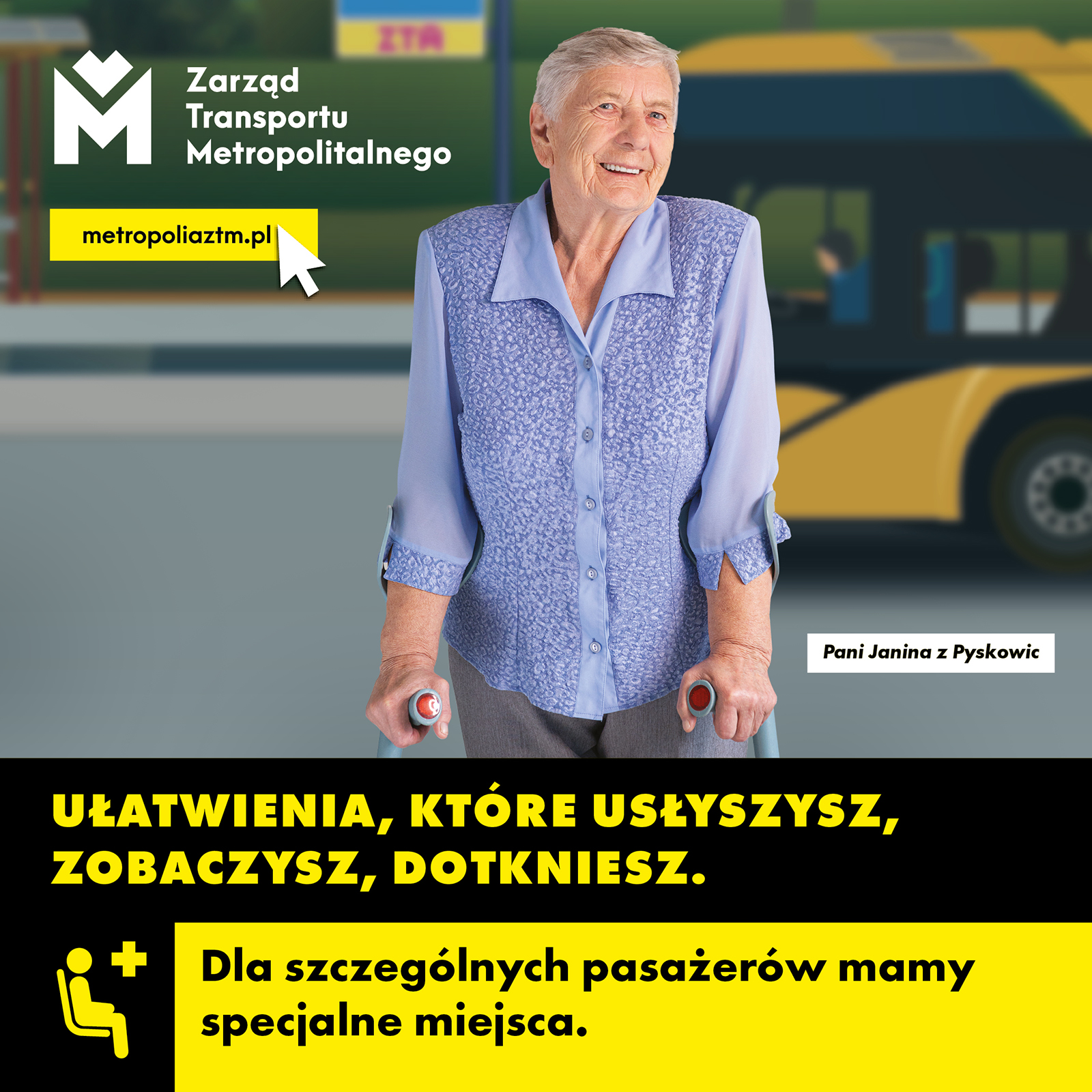 Plakat informacyjny kampanii ZTM