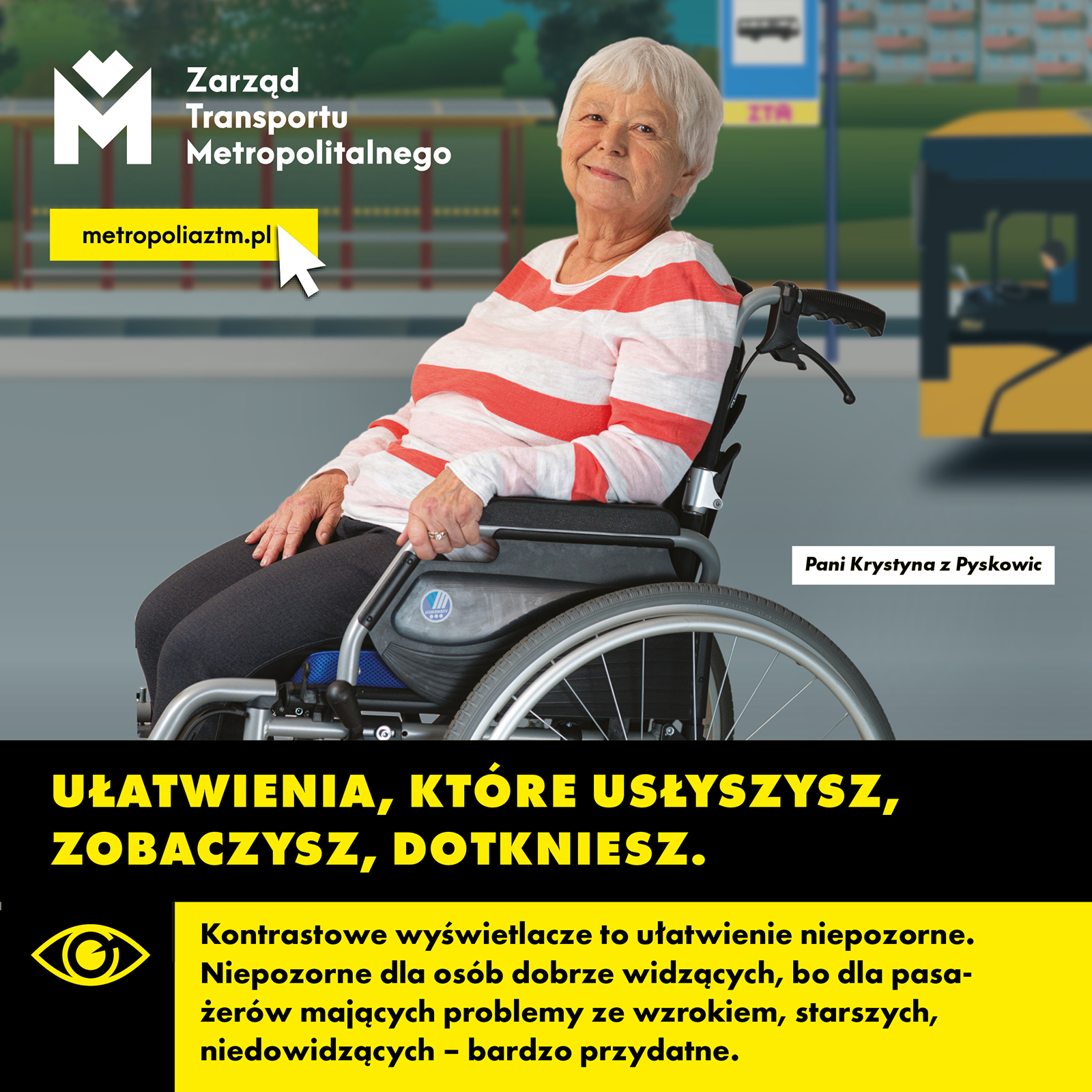 Plakat informacyjny kampanii ZTM